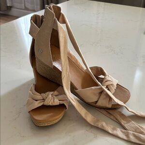 UGG Women's Tan Espadrille Wedges